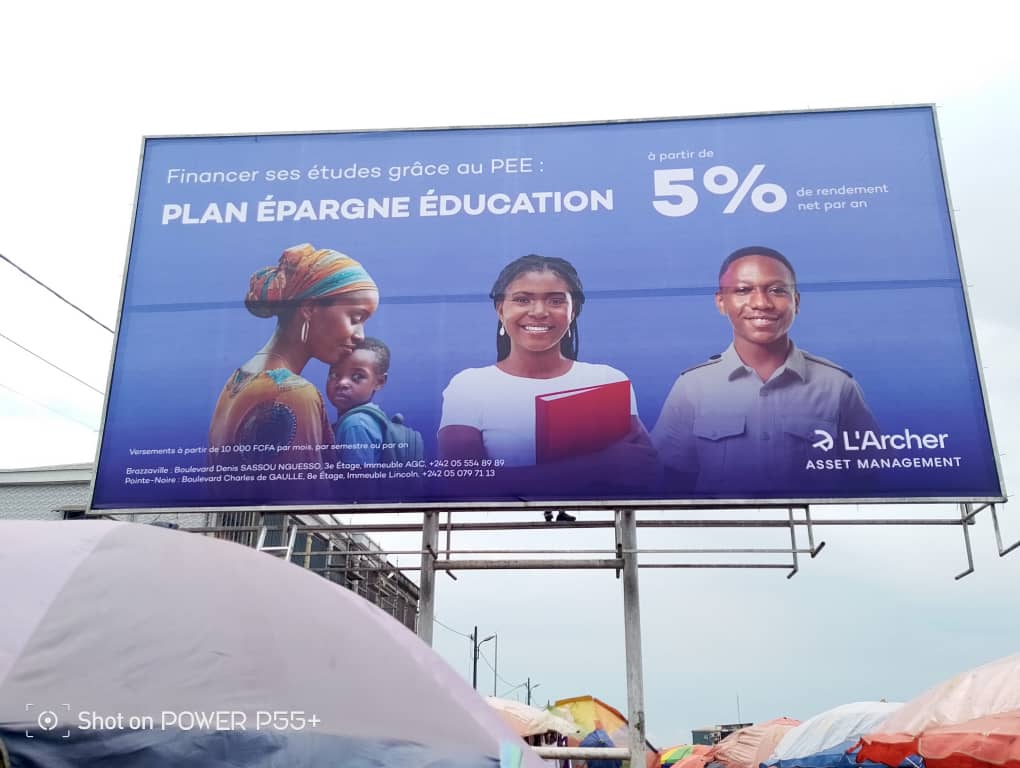Panneau 4x3 L'Archer — campagne Plan Épargne Éducation